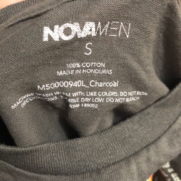 Men’s Charcoal Thermal Protection Graphic Skeleton Tee, Death Art, Gruesome S - Picture 5 of 7